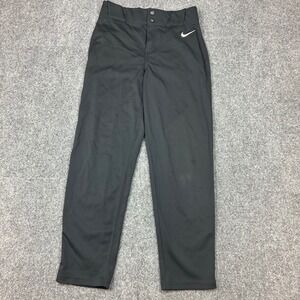 Nike Womens Size Large 26x26 Black Dri-FIT Softball Baseball Pants Double Snap